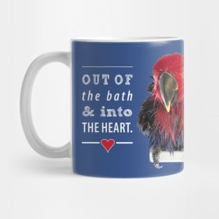 Wet bird-white type Mug